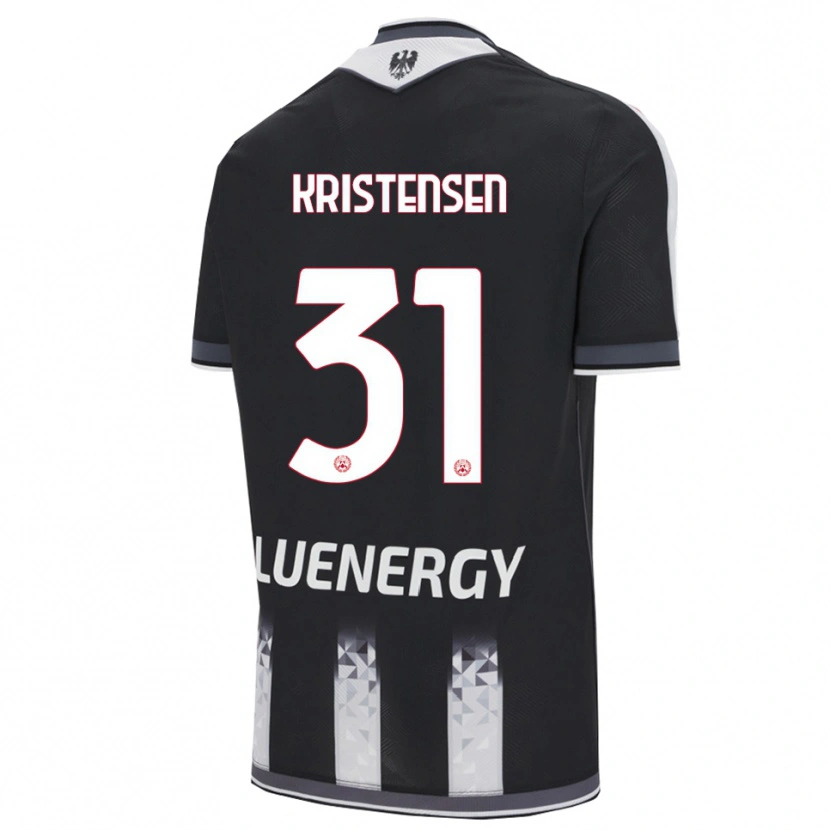 Danxen Dzieci Thomas Kristensen #31 Czarny Biały Domowa Koszulka 2025/26 Koszulki Klubowe