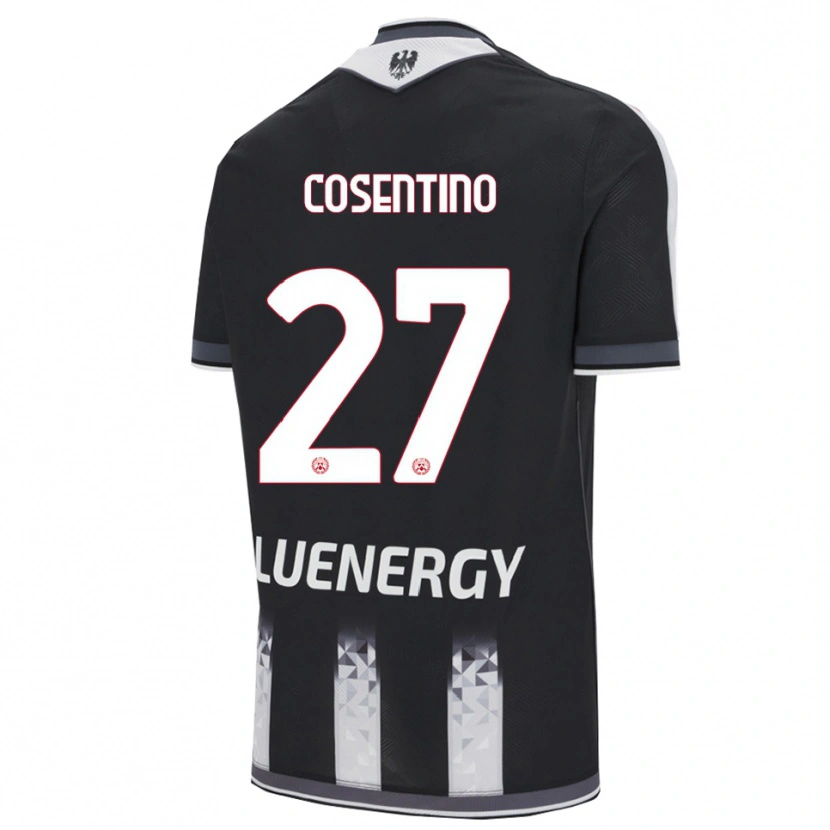 Danxen Dzieci Sergio Cosentino #27 Czarny Biały Domowa Koszulka 2025/26 Koszulki Klubowe