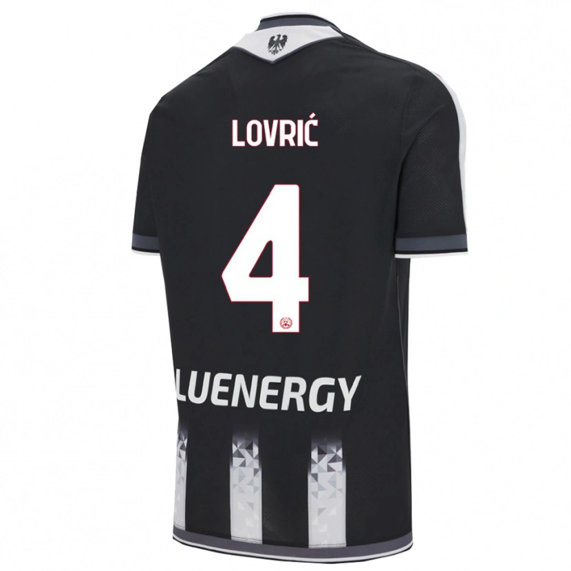 Danxen Dzieci Sandi Lovrić #4 Czarny Biały Domowa Koszulka 2025/26 Koszulki Klubowe