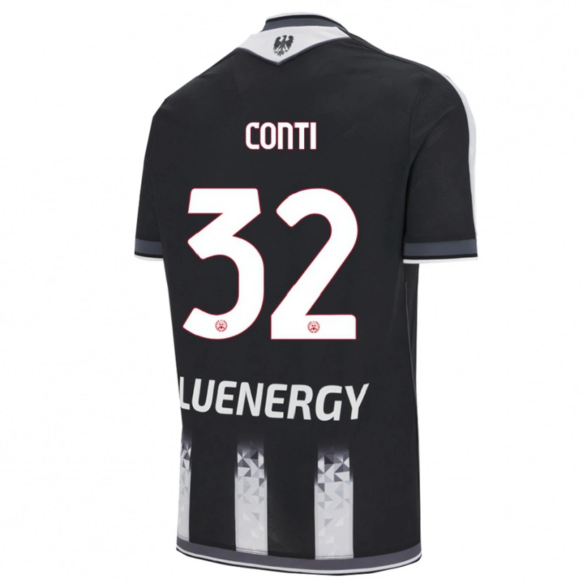 Danxen Dzieci Manuel Conti #32 Czarny Biały Domowa Koszulka 2025/26 Koszulki Klubowe