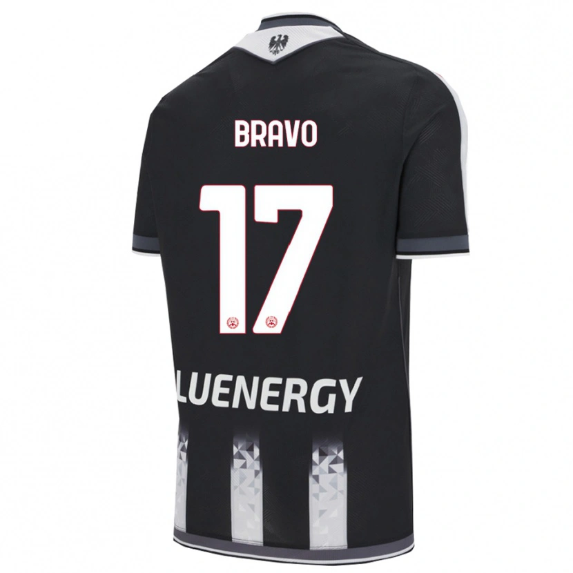 Danxen Dzieci Iker Bravo #17 Czarny Biały Domowa Koszulka 2025/26 Koszulki Klubowe