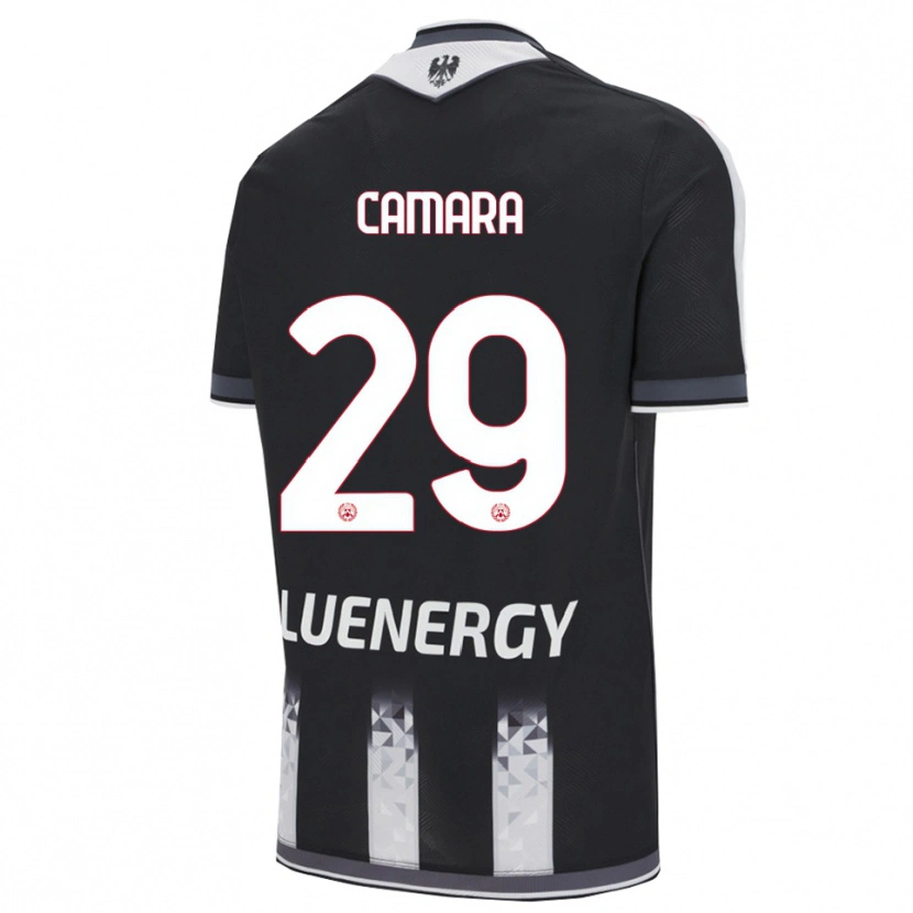 Danxen Dzieci Abdoulaye Camara #29 Czarny Biały Domowa Koszulka 2025/26 Koszulki Klubowe