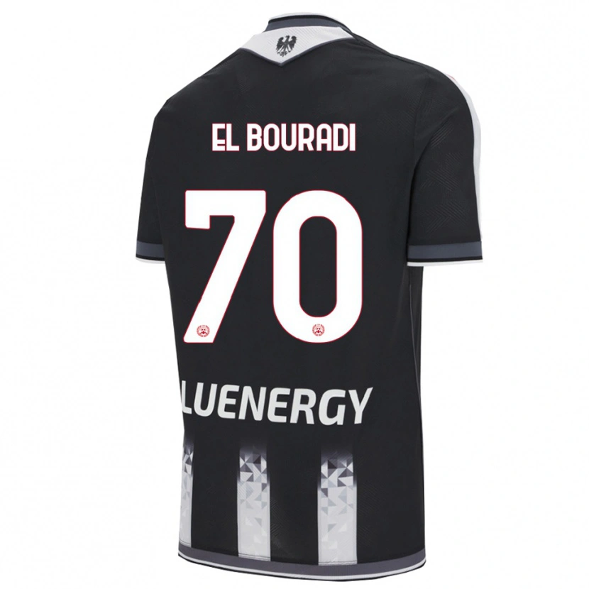 Danxen Dzieci Walid El Bouradi #70 Czarny Biały Domowa Koszulka 2025/26 Koszulki Klubowe
