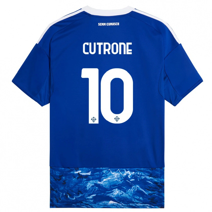 Danxen Dzieci Patrick Cutrone #10 Niebieski Biały Domowa Koszulka 2025/26 Koszulki Klubowe