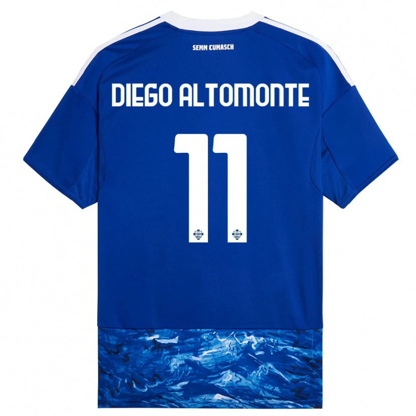 Danxen Dzieci Thomas Diego Altomonte #11 Niebieski Biały Domowa Koszulka 2025/26 Koszulki Klubowe