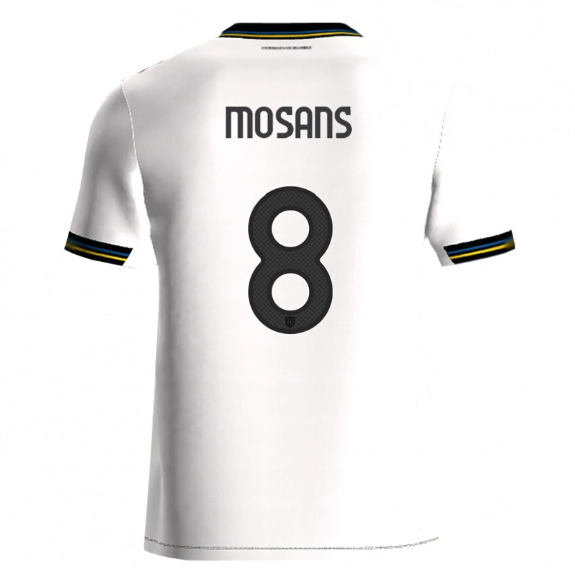 Danxen Dzieci Kristaps Mosans #8 Biały Czarny Domowa Koszulka 2025/26 Koszulki Klubowe