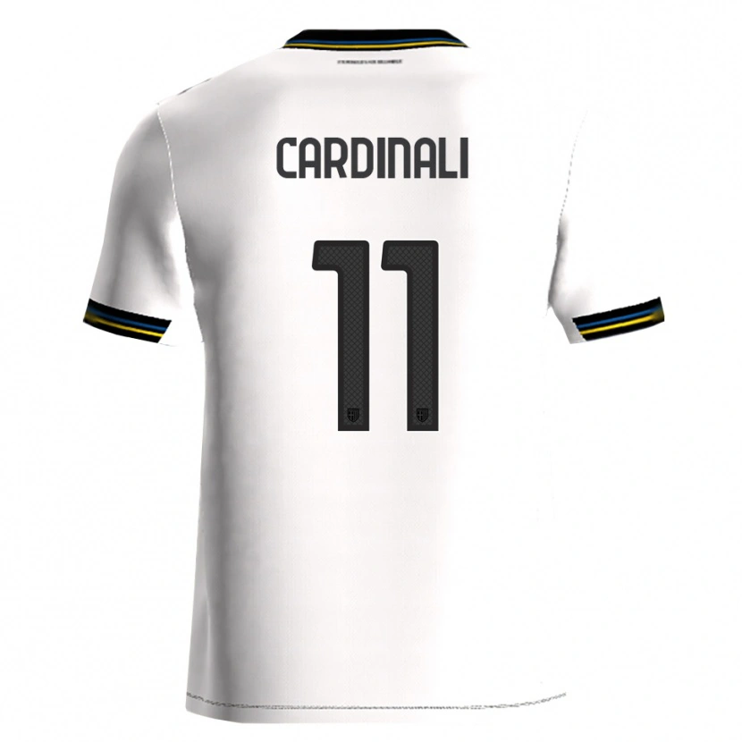 Danxen Dzieci Alessandro Cardinali #11 Biały Czarny Domowa Koszulka 2025/26 Koszulki Klubowe