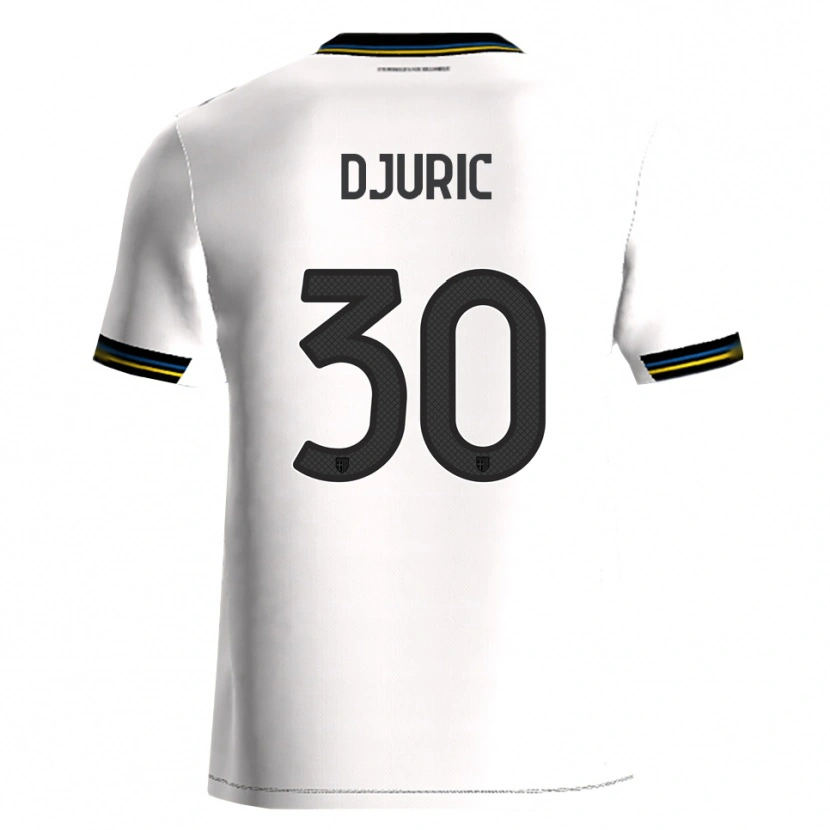 Danxen Dzieci Milan Djuric #30 Biały Czarny Domowa Koszulka 2025/26 Koszulki Klubowe
