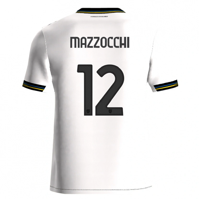 Danxen Dzieci Alessandro Mazzocchi #12 Biały Czarny Domowa Koszulka 2025/26 Koszulki Klubowe
