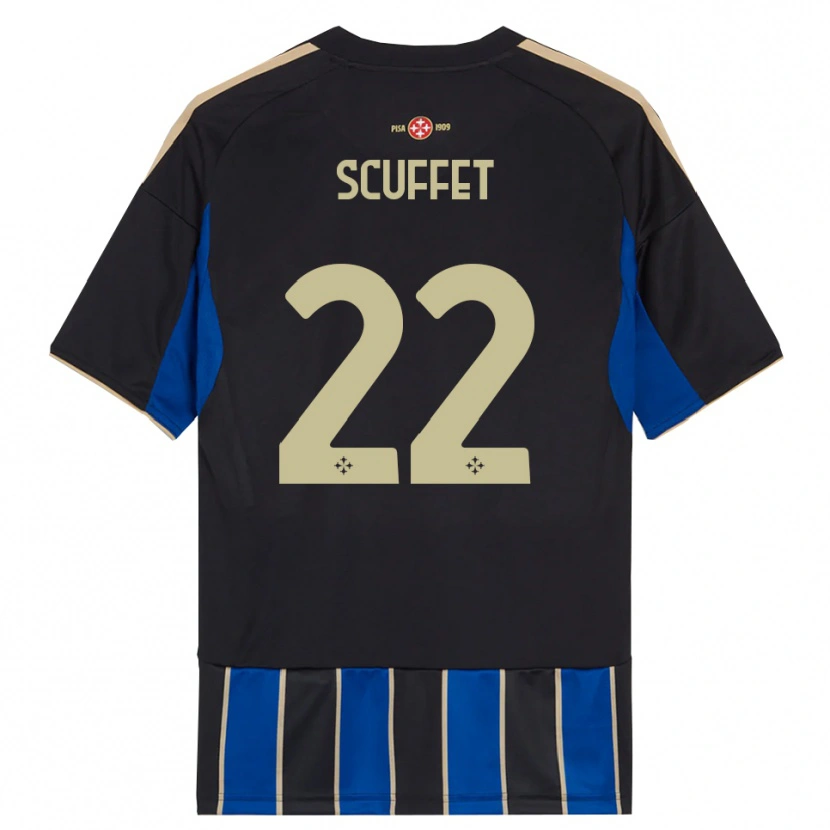 Danxen Dzieci Simone Scuffet #22 Czarny Niebieski Domowa Koszulka 2025/26 Koszulki Klubowe
