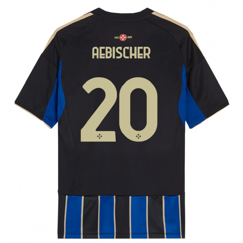 Danxen Dzieci Michel Aebischer #20 Czarny Niebieski Domowa Koszulka 2025/26 Koszulki Klubowe