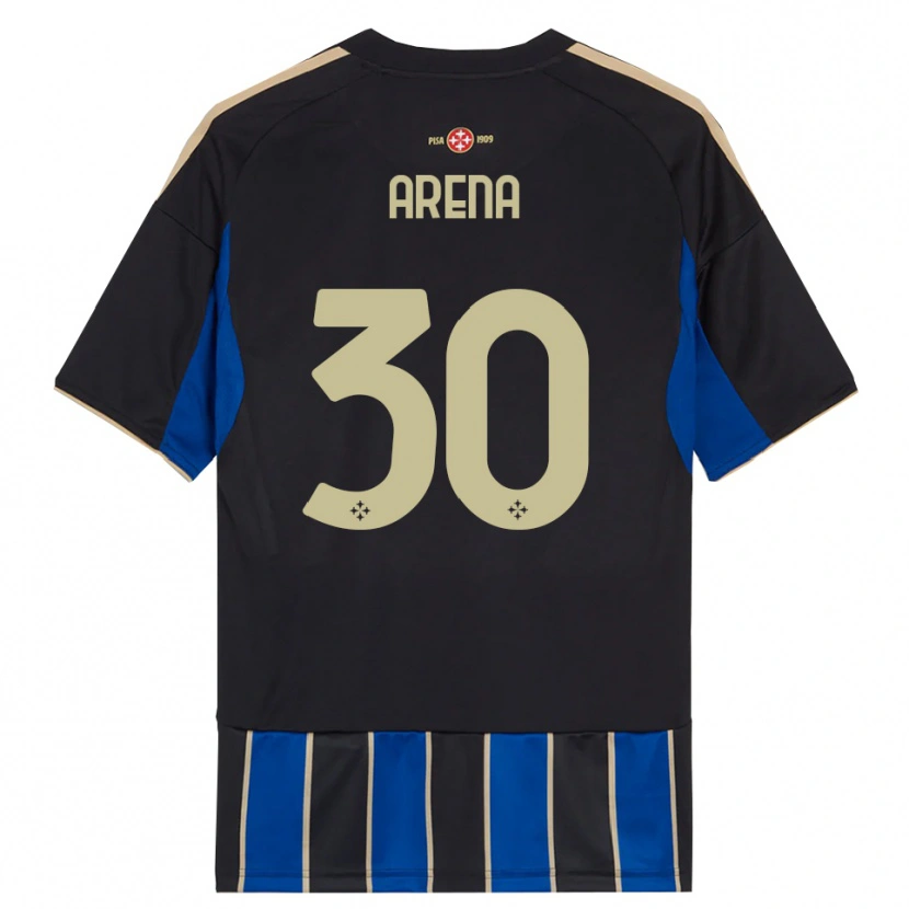 Danxen Dzieci Alessandro Arena #30 Czarny Niebieski Domowa Koszulka 2025/26 Koszulki Klubowe