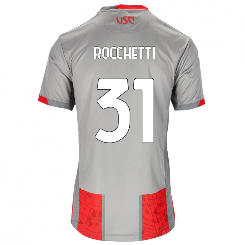 Danxen Dzieci Yuri Rocchetti #31 Czerwony Szary Domowa Koszulka 2025/26 Koszulki Klubowe
