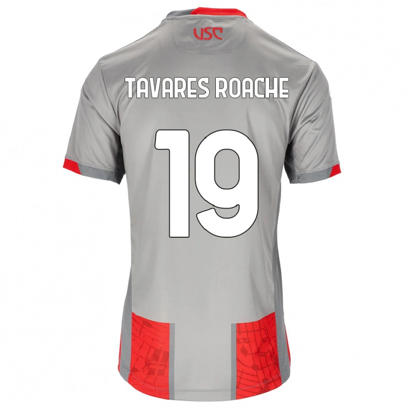 Danxen Dzieci Carter Tavares Roache #19 Czerwony Szary Domowa Koszulka 2025/26 Koszulki Klubowe