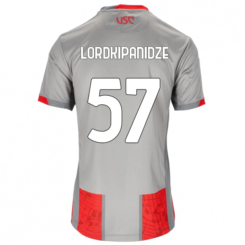 Danxen Dzieci Dachi Lordkipanidze #57 Czerwony Szary Domowa Koszulka 2025/26 Koszulki Klubowe