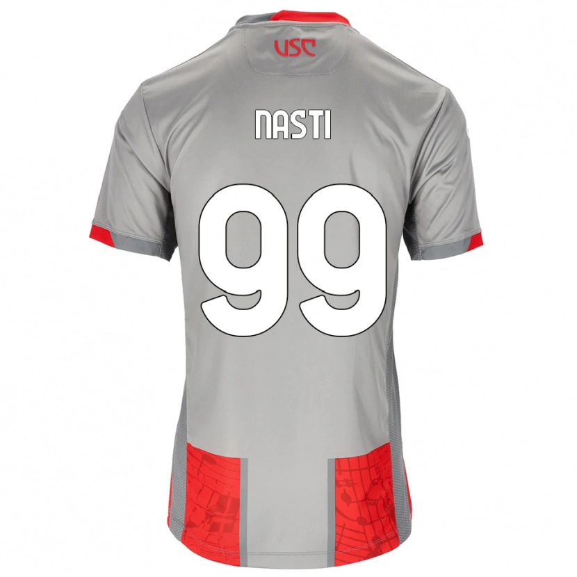 Danxen Dzieci Marco Nasti #99 Czerwony Szary Domowa Koszulka 2025/26 Koszulki Klubowe