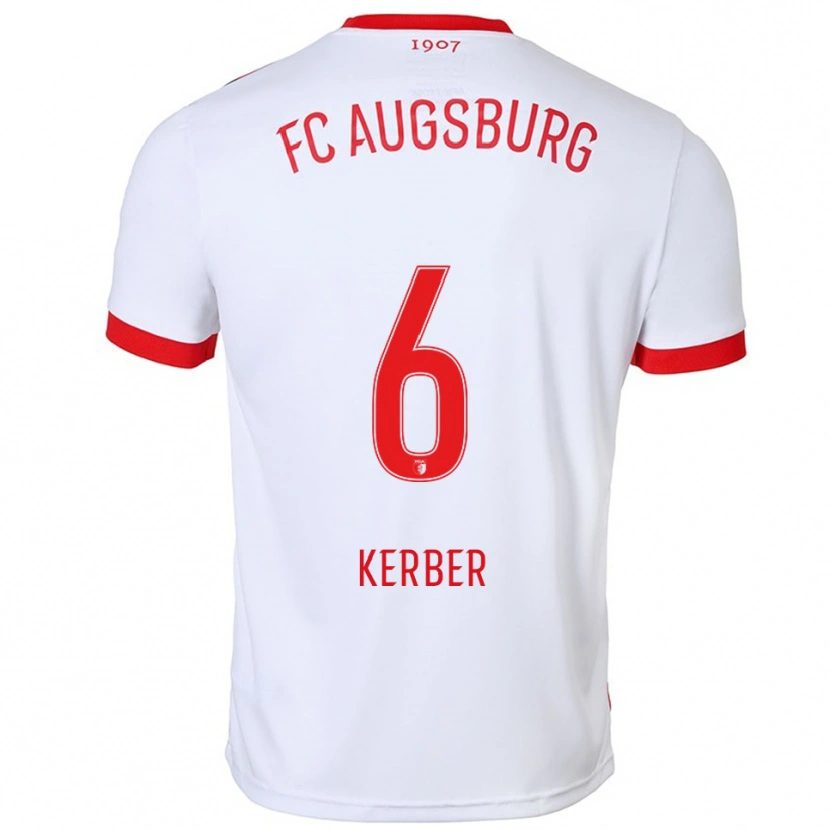 Danxen Dzieci Luca Kerber #6 Biały Czerwony Domowa Koszulka 2025/26 Koszulki Klubowe