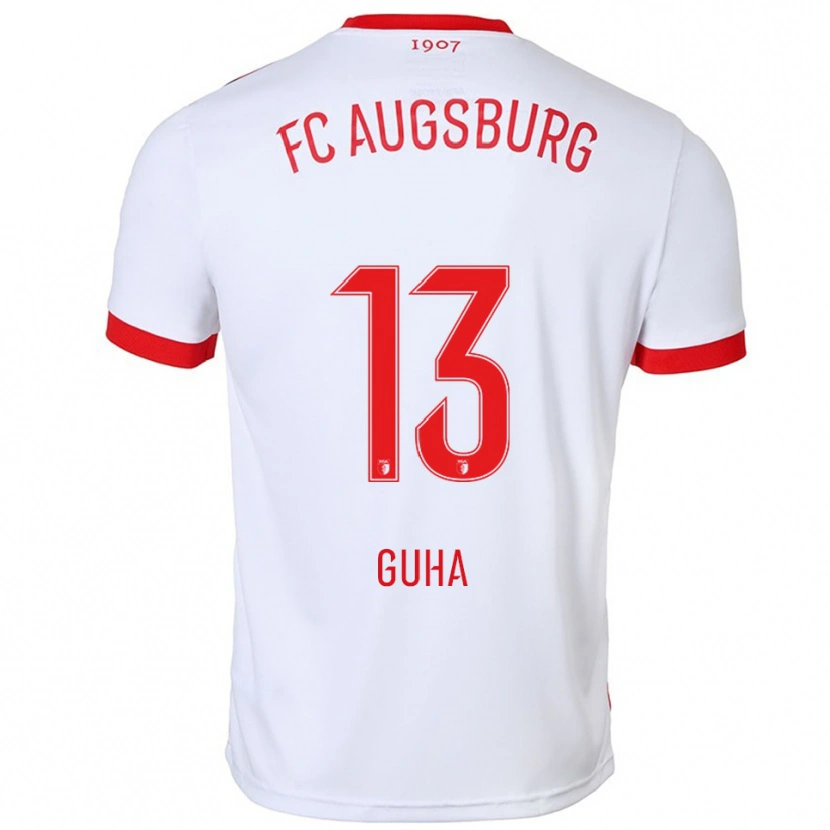 Danxen Dzieci Felix Guha #13 Biały Czerwony Domowa Koszulka 2025/26 Koszulki Klubowe