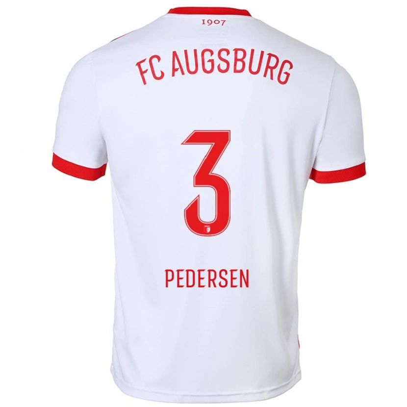 Danxen Dzieci Mads Pedersen #3 Biały Czerwony Domowa Koszulka 2025/26 Koszulki Klubowe