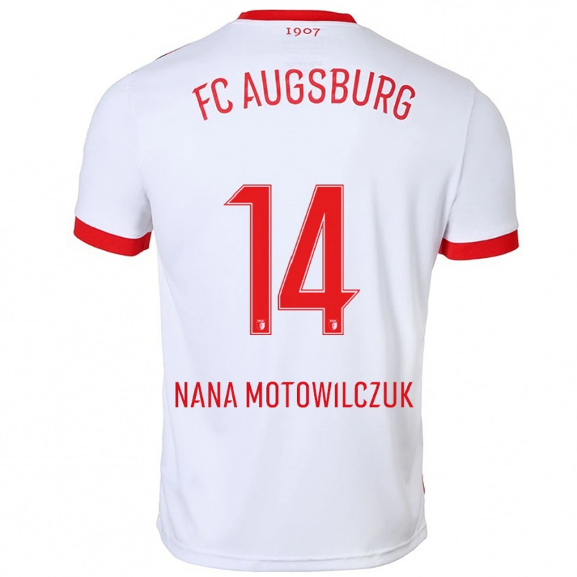 Danxen Dzieci Kevin Nana Motowilczuk #14 Biały Czerwony Domowa Koszulka 2025/26 Koszulki Klubowe