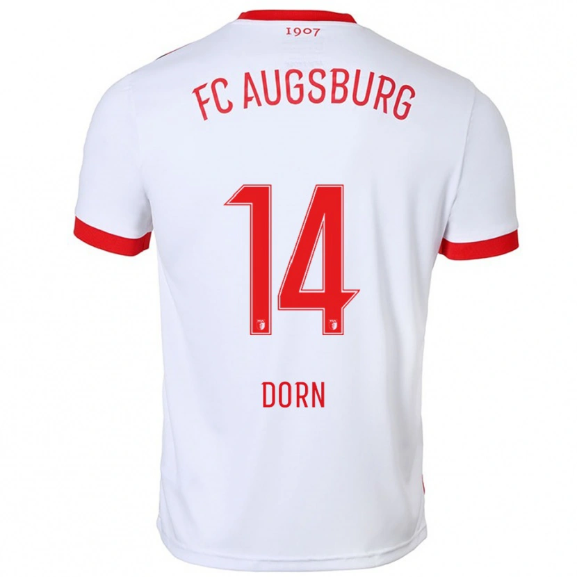 Danxen Dzieci Emily Dorn #14 Biały Czerwony Domowa Koszulka 2025/26 Koszulki Klubowe