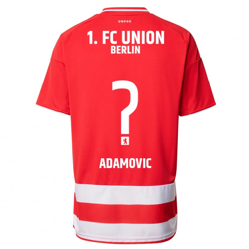Danxen Dzieci Levin Adamovic #0 Czerwony Biały Domowa Koszulka 2025/26 Koszulki Klubowe