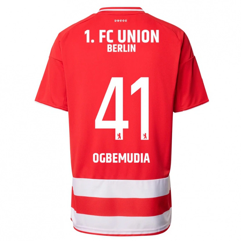 Danxen Dzieci Oluwaseun Ogbemudia #41 Czerwony Biały Domowa Koszulka 2025/26 Koszulki Klubowe