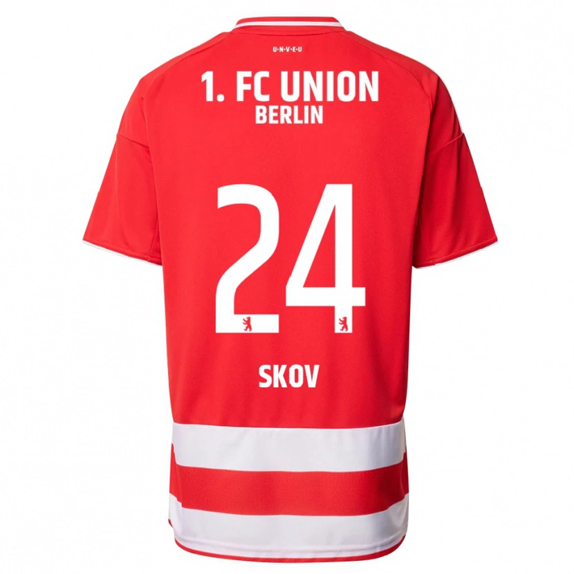Danxen Dzieci Robert Skov #24 Czerwony Biały Domowa Koszulka 2025/26 Koszulki Klubowe