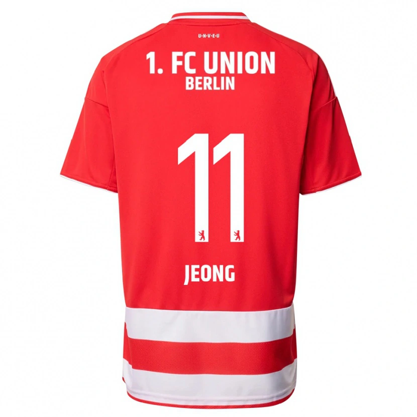 Danxen Dzieci Woo-Yeong Jeong #11 Czerwony Biały Domowa Koszulka 2025/26 Koszulki Klubowe