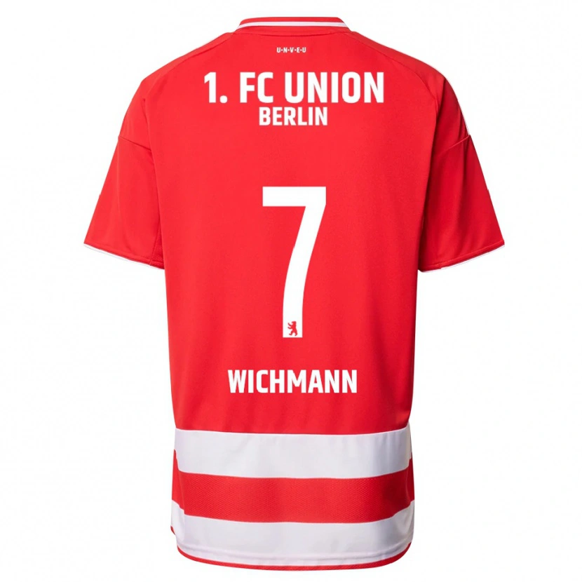 Danxen Dzieci Julius Wichmann #7 Czerwony Biały Domowa Koszulka 2025/26 Koszulki Klubowe
