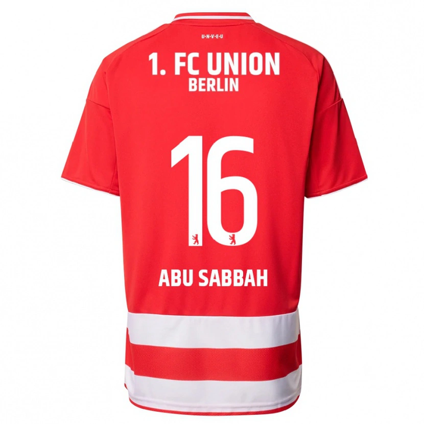 Danxen Dzieci Sarah Abu Sabbah #16 Czerwony Biały Domowa Koszulka 2025/26 Koszulki Klubowe