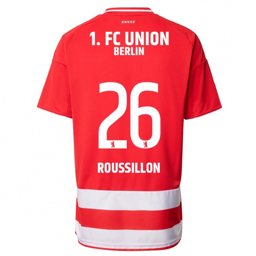 Danxen Dzieci Jérôme Roussillon #26 Czerwony Biały Domowa Koszulka 2025/26 Koszulki Klubowe