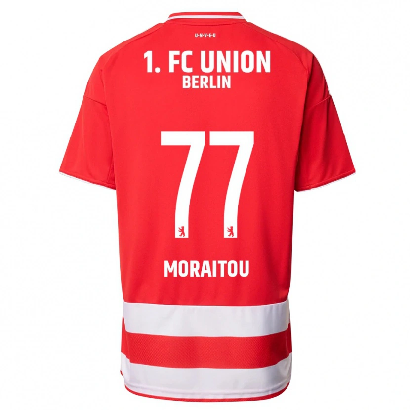 Danxen Dzieci Athanasia Moraitou #77 Czerwony Biały Domowa Koszulka 2025/26 Koszulki Klubowe