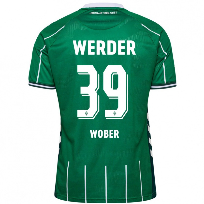 Danxen Dzieci Maximilian Wöber #39 Zielony Biały Domowa Koszulka 2025/26 Koszulki Klubowe
