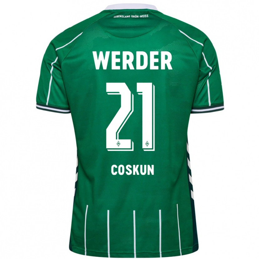 Danxen Dzieci Boran-Firat Coskun #21 Zielony Biały Domowa Koszulka 2025/26 Koszulki Klubowe