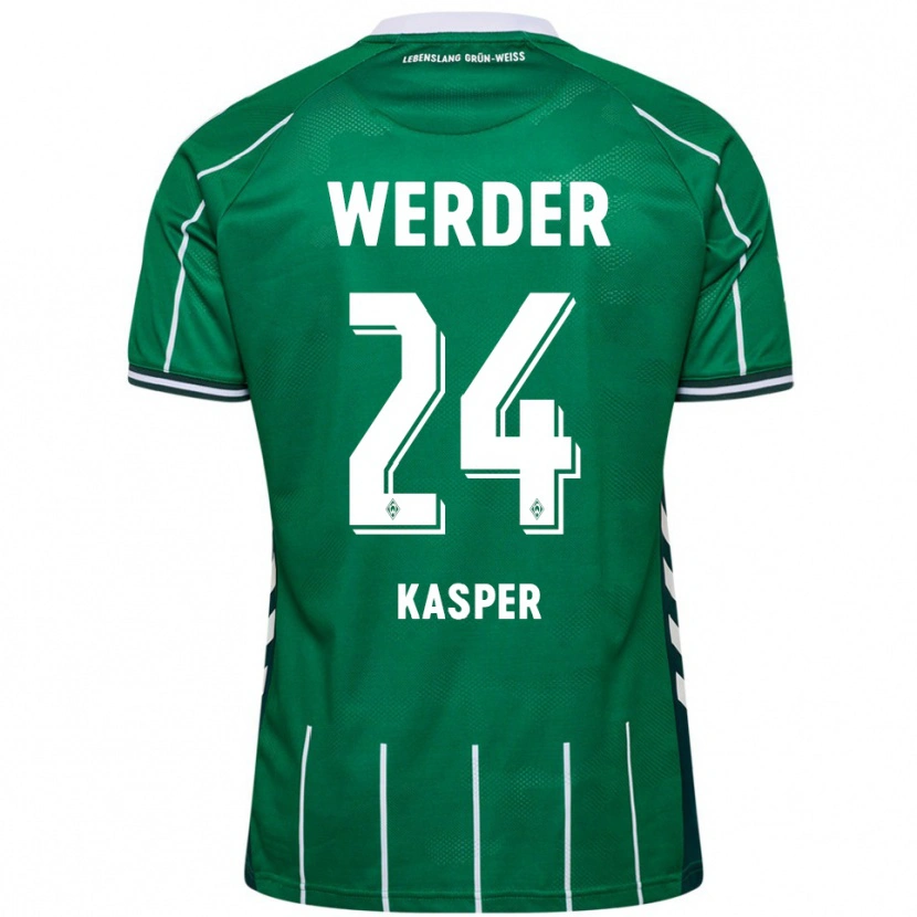 Danxen Dzieci Dominik Kasper #24 Zielony Biały Domowa Koszulka 2025/26 Koszulki Klubowe
