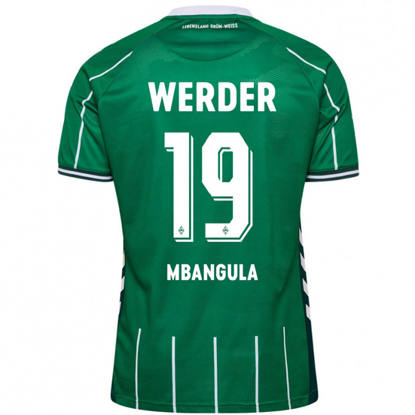 Danxen Dzieci Samuel Mbangula #19 Zielony Biały Domowa Koszulka 2025/26 Koszulki Klubowe