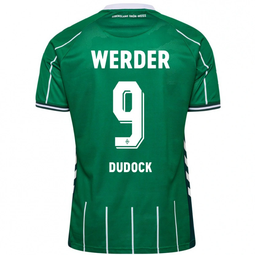 Danxen Dzieci Joshua Dudock #9 Zielony Biały Domowa Koszulka 2025/26 Koszulki Klubowe