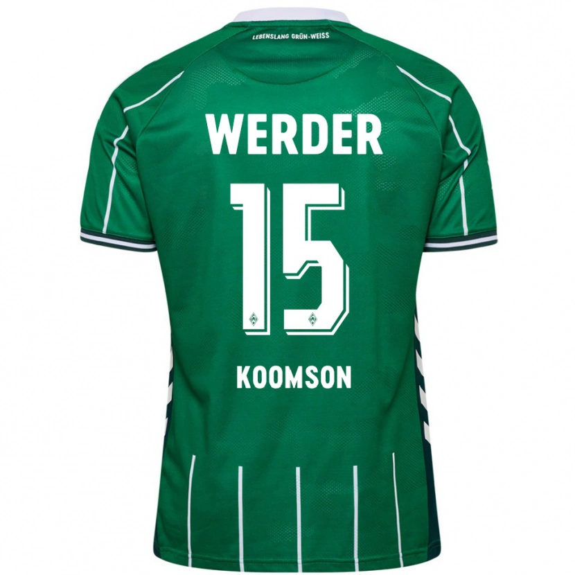 Danxen Dzieci Gabriel Koomson #15 Zielony Biały Domowa Koszulka 2025/26 Koszulki Klubowe