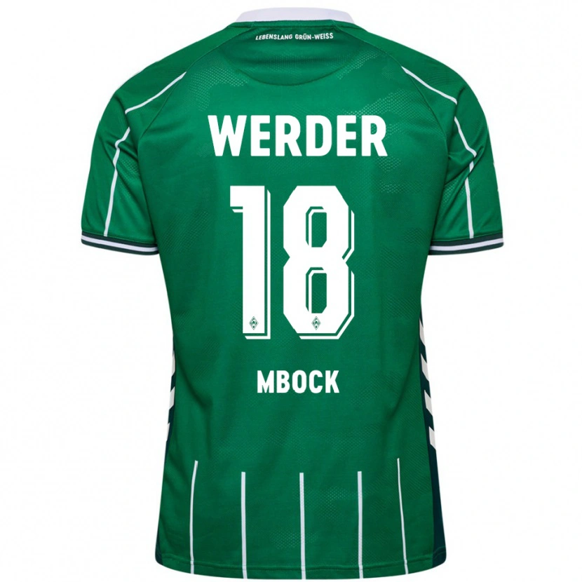Danxen Dzieci Princewill Mbock #18 Zielony Biały Domowa Koszulka 2025/26 Koszulki Klubowe
