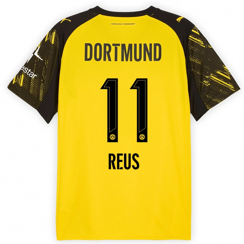 Danxen Dzieci Marco Reus #11 Żółty Czarny Domowa Koszulka 2025/26 Koszulki Klubowe
