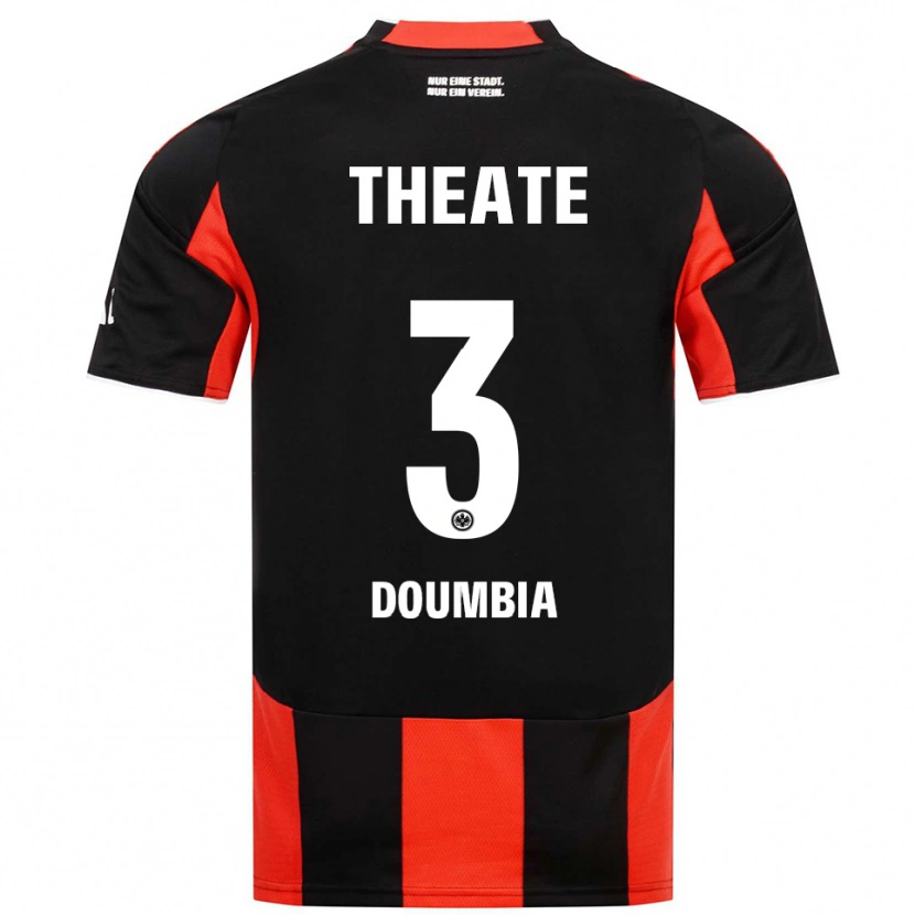 Danxen Dzieci Fousseny Doumbia #3 Czarny Czerwony Domowa Koszulka 2025/26 Koszulki Klubowe