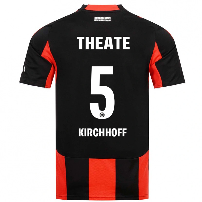 Danxen Dzieci Benjamin Kirchhoff #5 Czarny Czerwony Domowa Koszulka 2025/26 Koszulki Klubowe