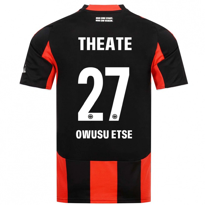 Danxen Dzieci Collin Owusu Etse #27 Czarny Czerwony Domowa Koszulka 2025/26 Koszulki Klubowe