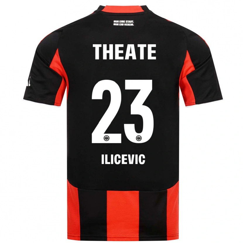Danxen Dzieci Niko Ilicevic #23 Czarny Czerwony Domowa Koszulka 2025/26 Koszulki Klubowe