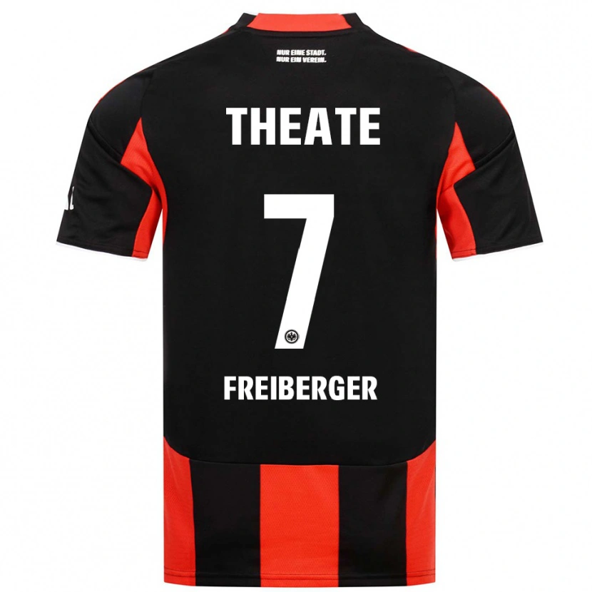 Danxen Dzieci Benjamin Freiberger #7 Czarny Czerwony Domowa Koszulka 2025/26 Koszulki Klubowe