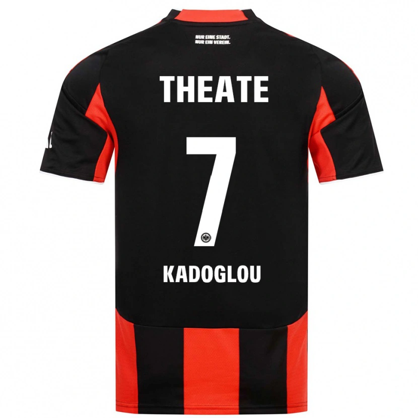 Danxen Dzieci Alexandros Kadoglou #7 Czarny Czerwony Domowa Koszulka 2025/26 Koszulki Klubowe