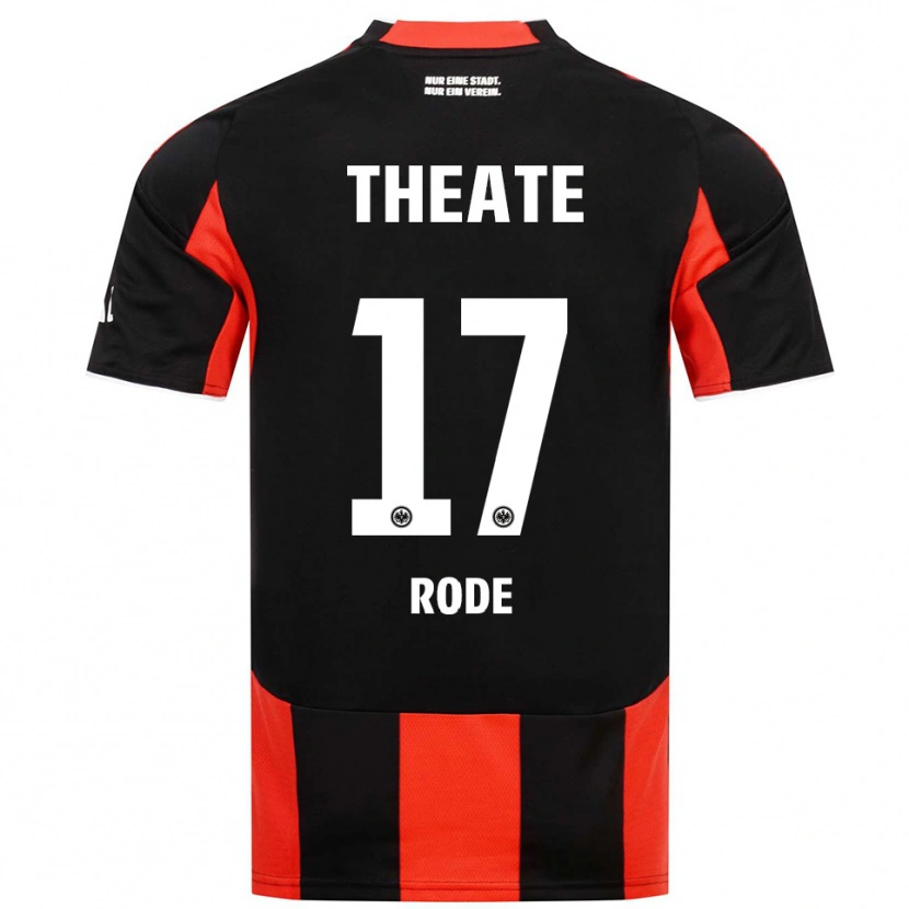 Danxen Dzieci Sebastian Rode #17 Czarny Czerwony Domowa Koszulka 2025/26 Koszulki Klubowe