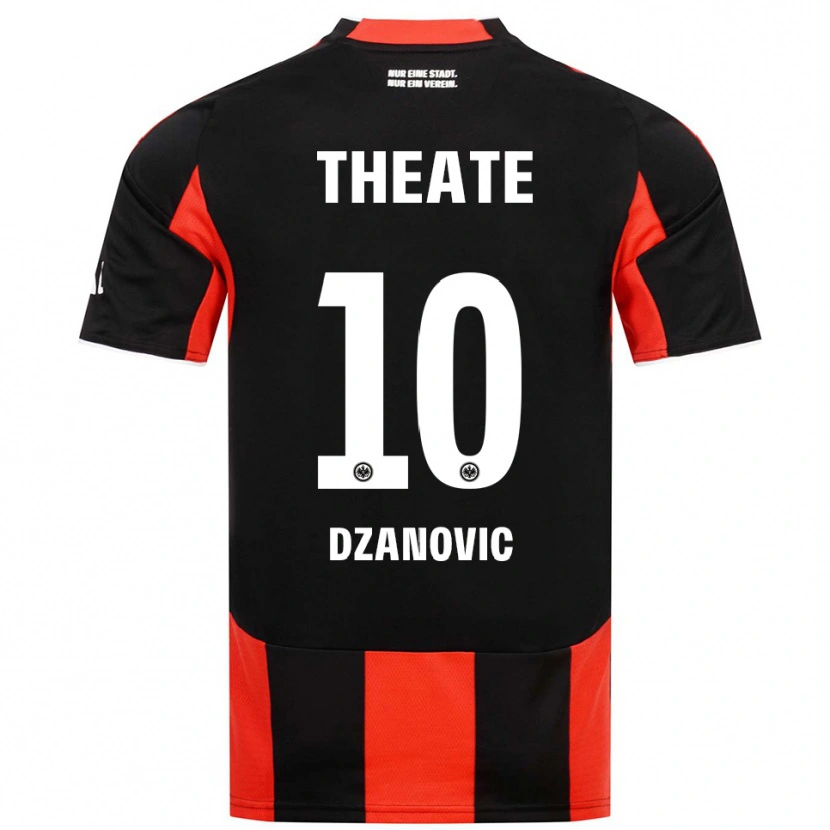 Danxen Dzieci Benjamin Dzanovic #10 Czarny Czerwony Domowa Koszulka 2025/26 Koszulki Klubowe