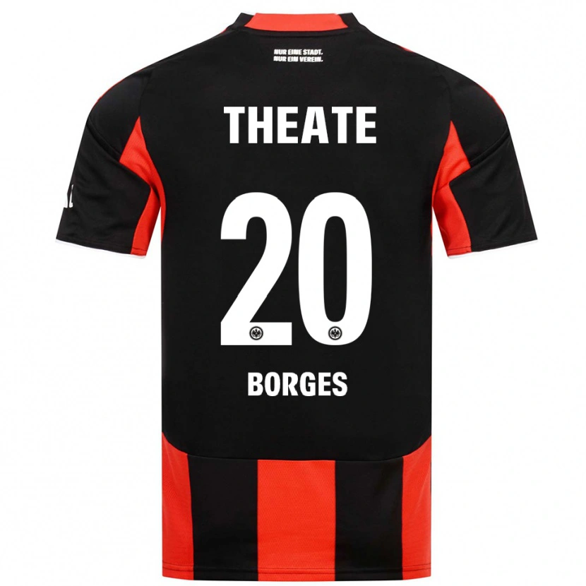 Danxen Dzieci Gustavo Borges #20 Czarny Czerwony Domowa Koszulka 2025/26 Koszulki Klubowe